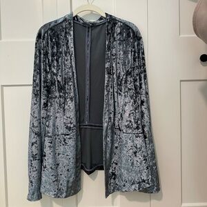 Anthropologie Tart Velvet Flowy Blazer